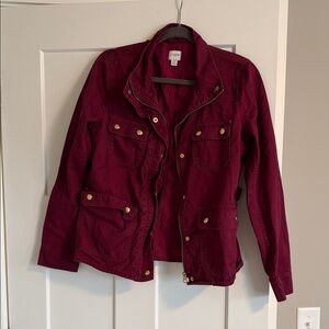 J. Crew Women's Deep Red Utility Jacket
